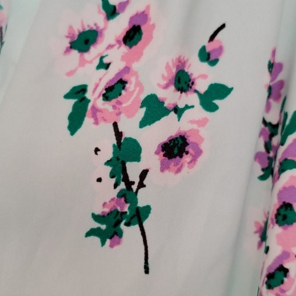 🅶 Juicy Couture Mint Green Floral Print Drawstring Waist Mini Dress - Picture 2 of 14